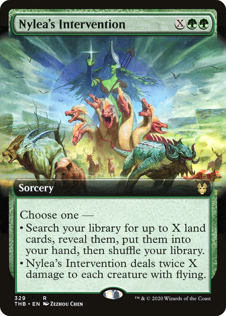 Nylea's Intervention (Extended Art) (THB-329) - Theros Beyond Death: (Extended Art)
