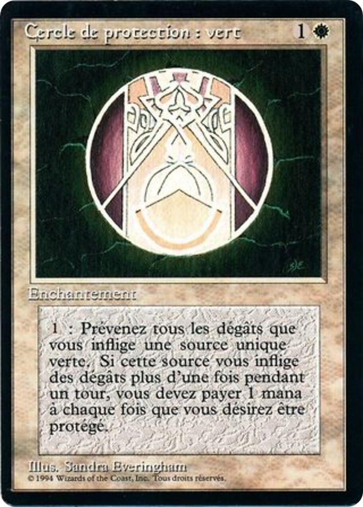 Circle of Protection: Green (FBB-) - Foreign Black Border