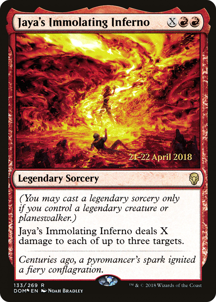 Jaya's Immolating Inferno (PRE-133) - Dominaria Promos Foil