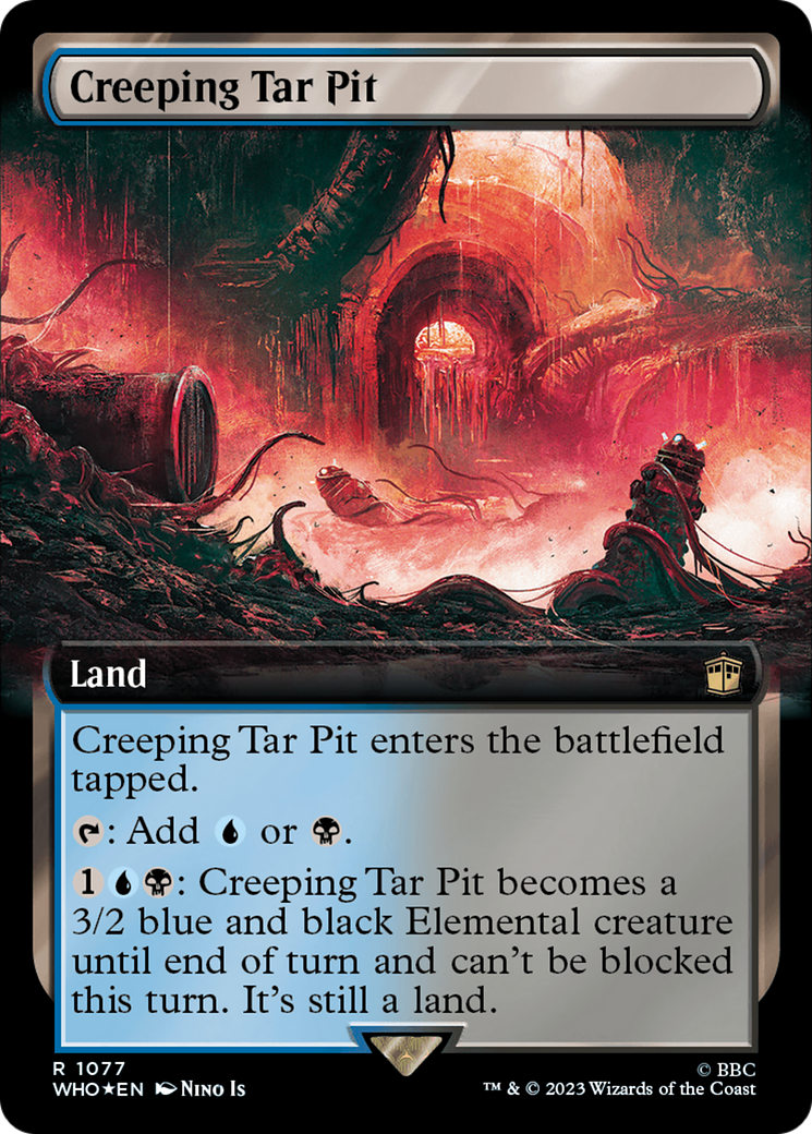 Creeping Tar Pit (Extended Art) (Surge Foil) (WHO-1077) - Doctor Who: (Extended Art) Foil