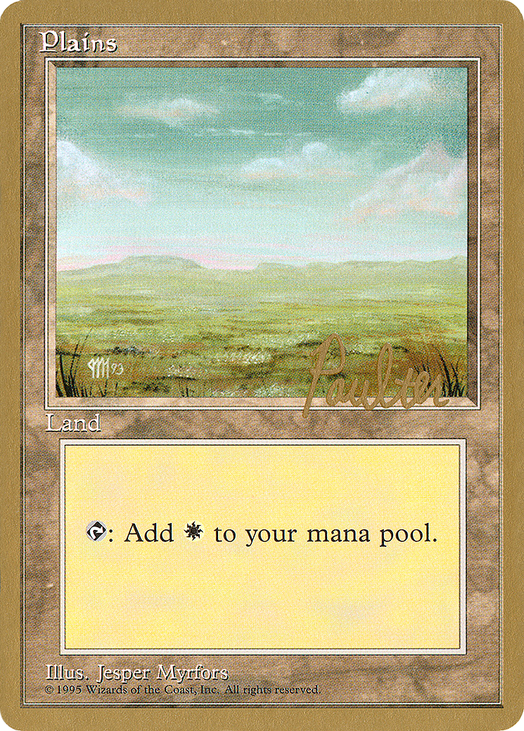 Plains (A) - 1996 Preston Poulter (4ED) (WCD-) - Pro Tour Collector Set