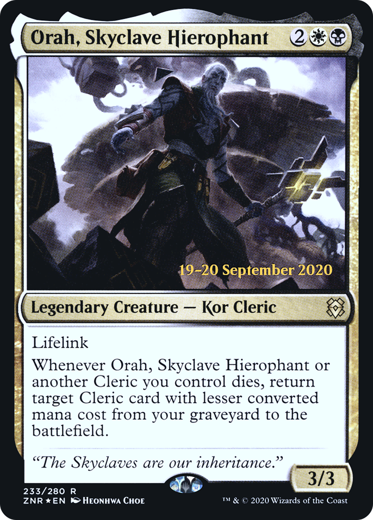 Orah, Skyclave Hierophant (PRE-233) - Zendikar Rising Promos Foil