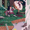 Stab Wound // Stab Wound (AWOE-069) - Wilds of Eldraine Art Series (Borderless)