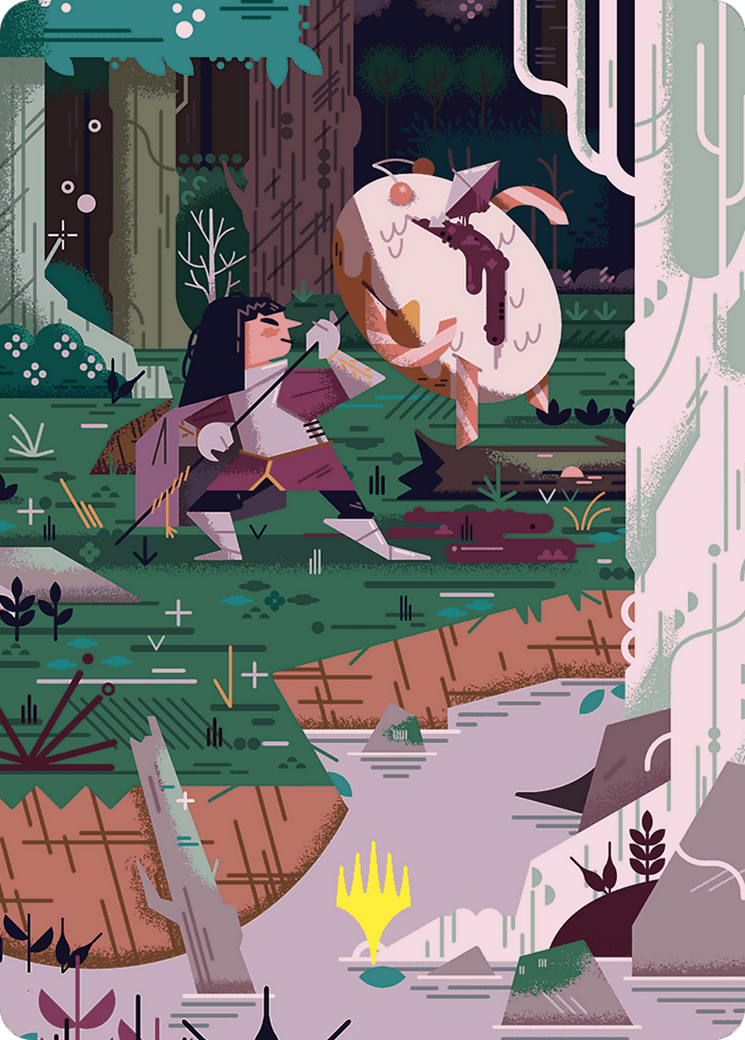 Stab Wound // Stab Wound (AWOE-069) - Wilds of Eldraine Art Series (Borderless) Foil