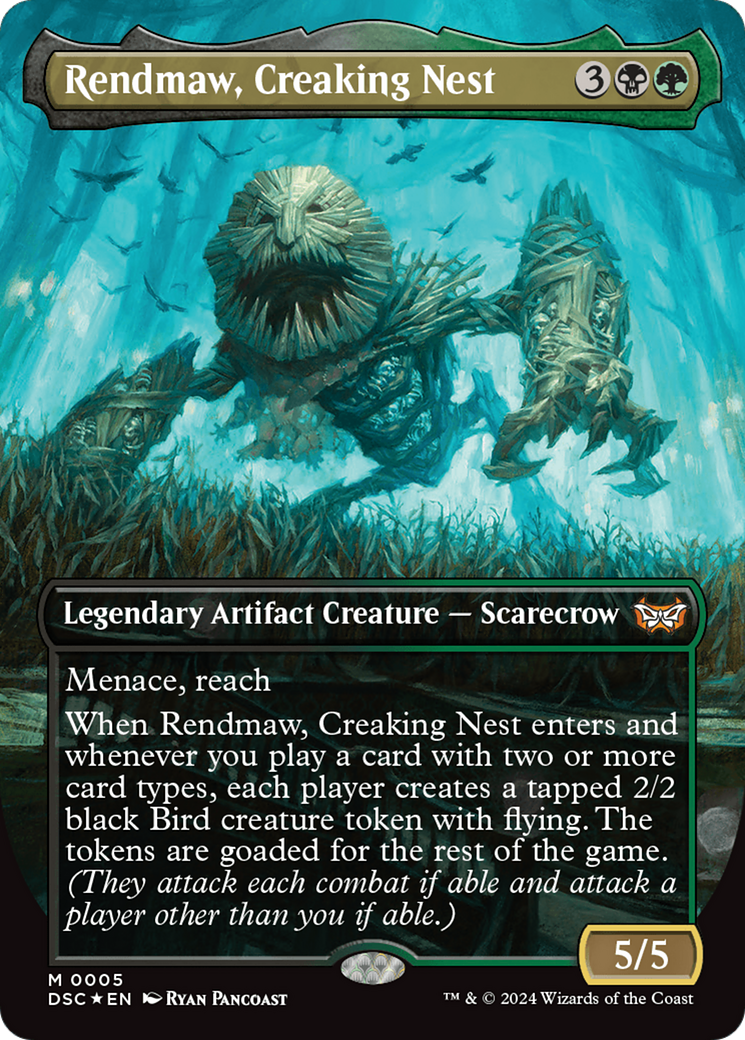 Rendmaw, Creaking Nest (Borderless) (DSC-005) - Duskmourn: House of Horror Commander (Borderless)