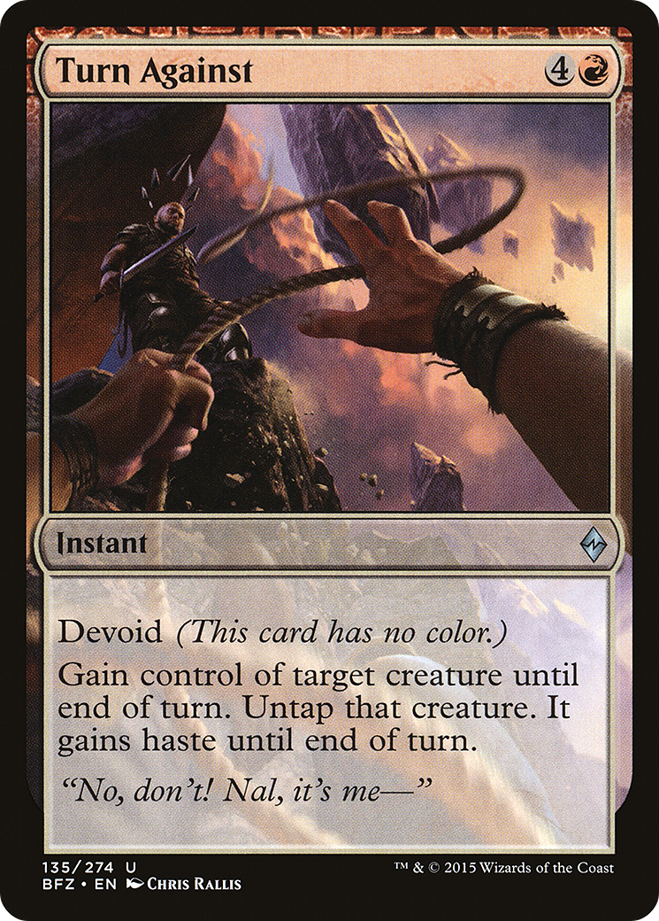 Turn Against (BFZ-135) - Battle for Zendikar: (devoid) Foil