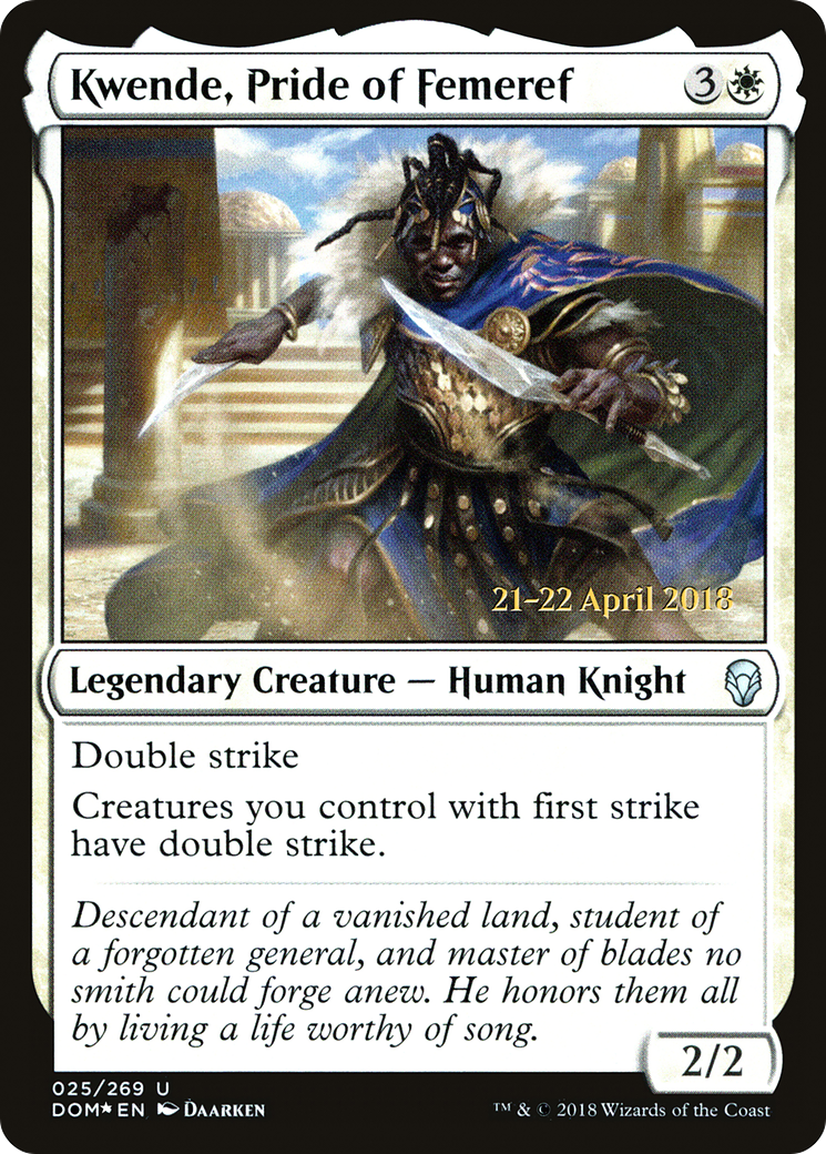Kwende, Pride of Femeref (PRE-025) - Dominaria Promos Foil