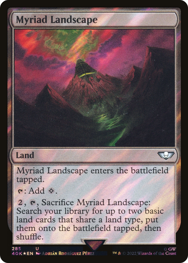 Myriad Landscape (Surge Foil) (40K-285) - Warhammer 40,000 Commander Foil