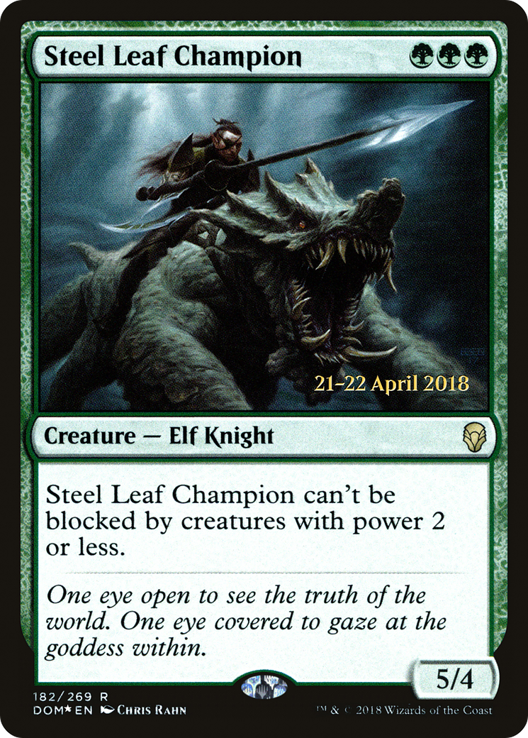Steel Leaf Champion (PRE-182) - Dominaria Promos Foil