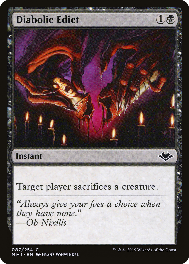 Diabolic Edict (MH1-087) - Modern Horizons Foil