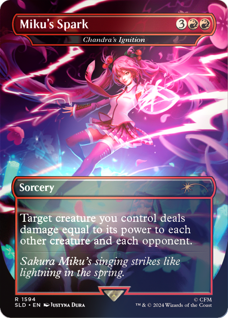 Miku's Spark - Chandra's Ignition (Rainbow Foil) (SLD-1594) - Secret Lair Drop (Borderless) Foil