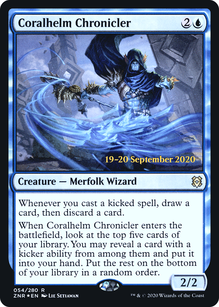 Coralhelm Chronicler (PRE-054) - Zendikar Rising Promos Foil