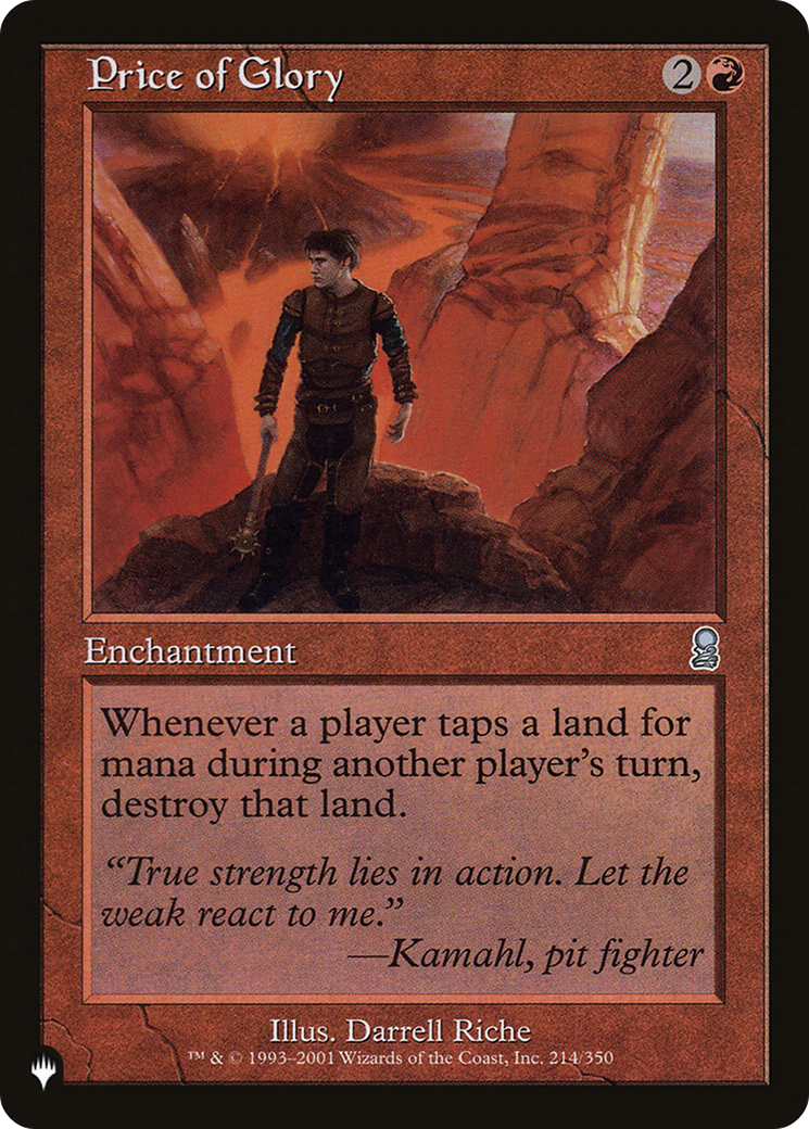 Price of Glory (LIST-214/350) - The List