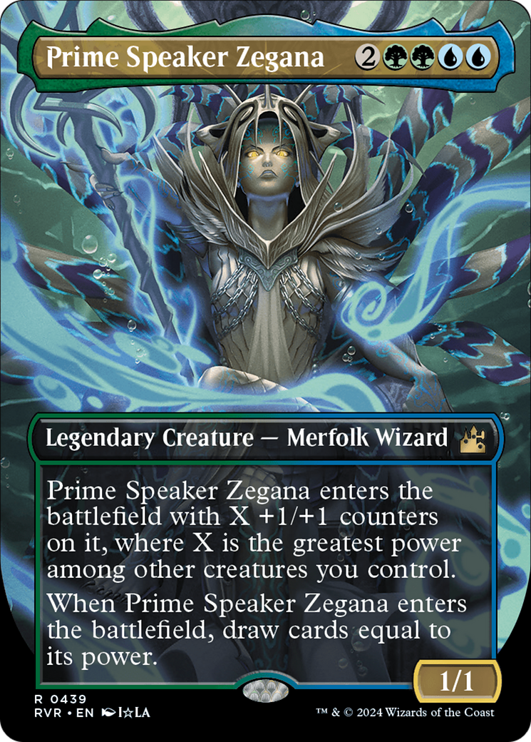 Prime Speaker Zegana (Anime Borderless) (RVR-439) - Ravnica Remastered (Borderless)