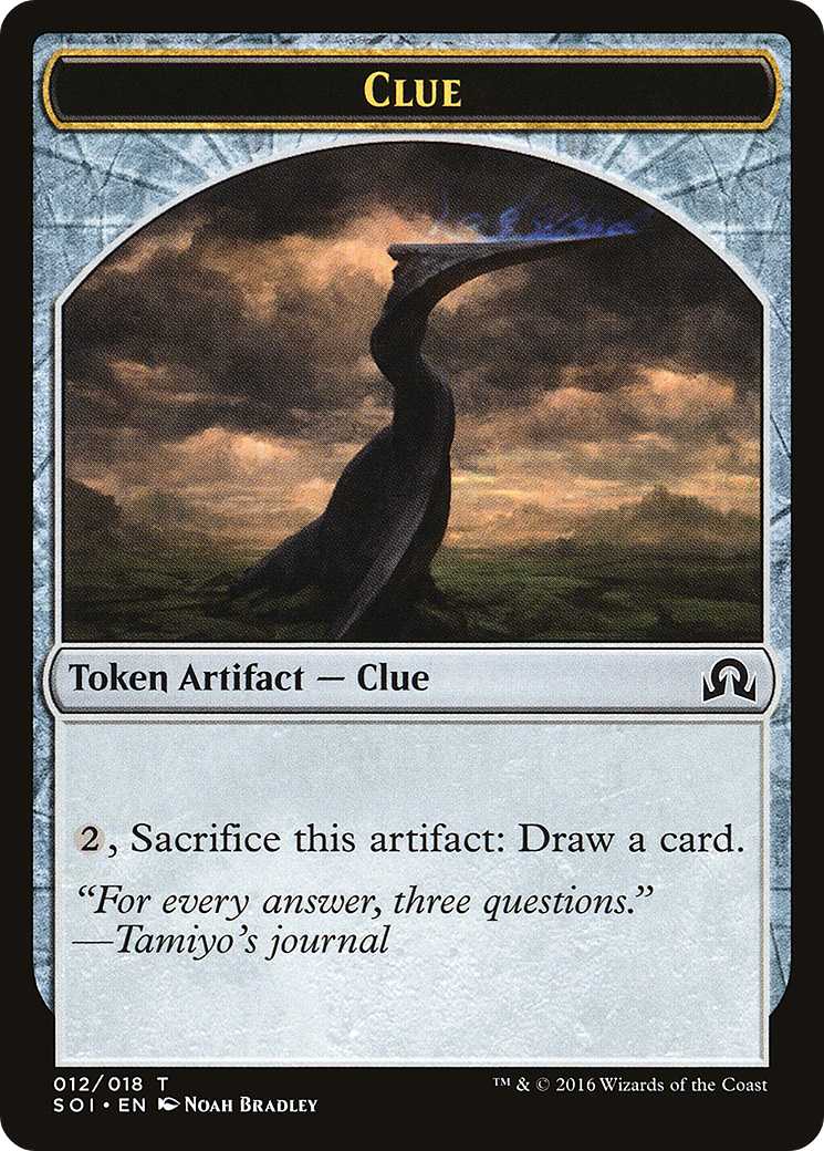 Clue Token (012) (SOI-012) - Shadows over Innistrad Tokens