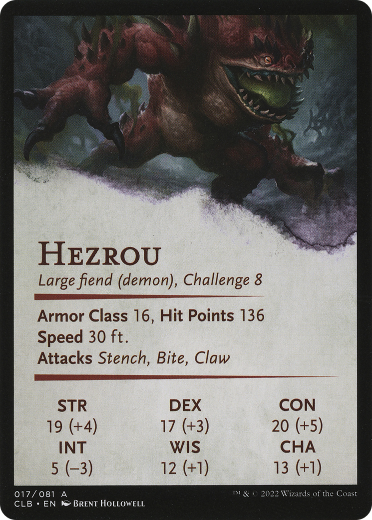 Hezrou // Hezrou (ACLB-017) - Battle for Baldur's Gate Art Series (Borderless) Foil