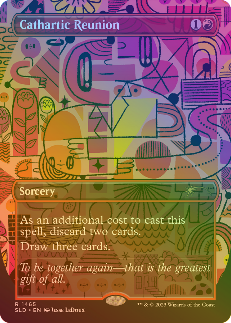 Cathartic Reunion (Rainbow Foil) (SLD-1465) - Secret Lair Drop (Borderless) Foil