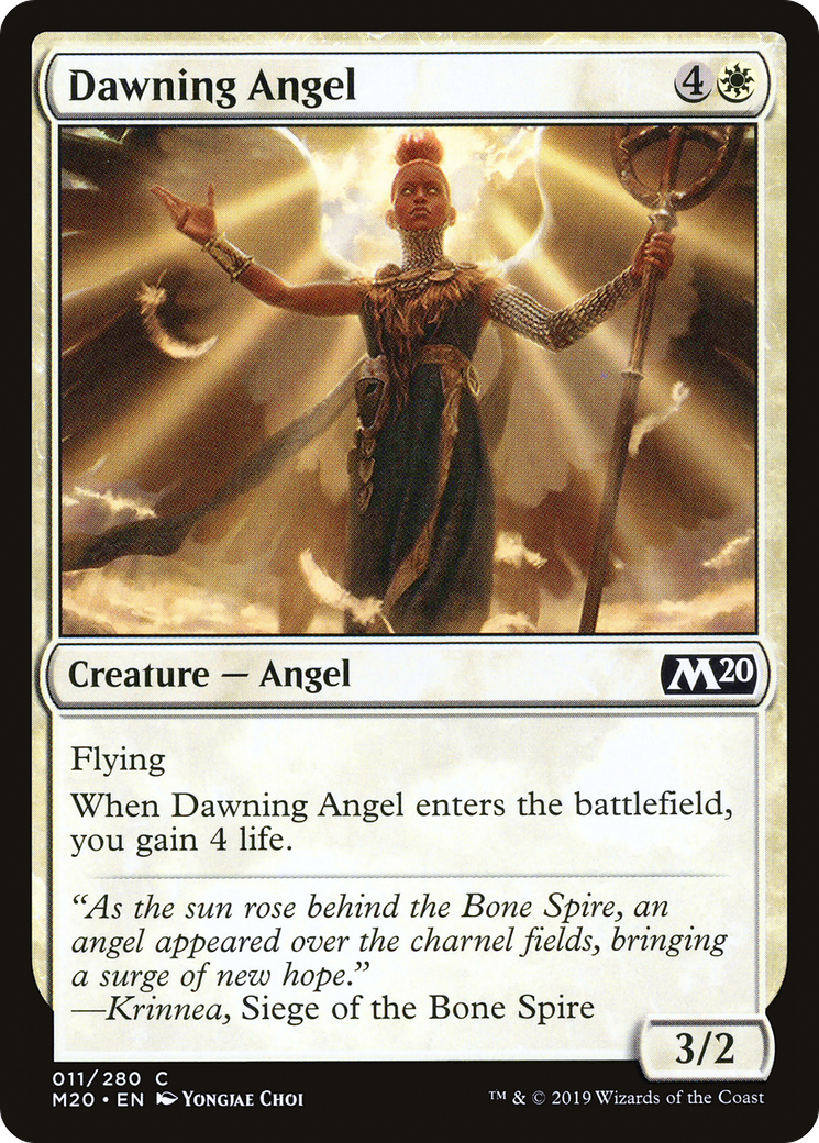 Dawning Angel (M20-011) - Core Set 2020 Foil