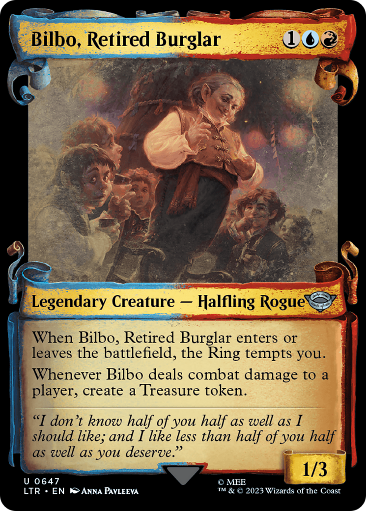 Bilbo, Retired Burglar (Showcase Scrolls) (LTR-647) - The Lord of the Rings: Tales of Middle-earth: (Showcase) Foil