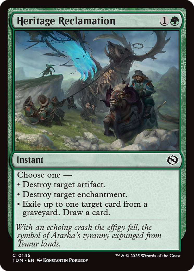 Heritage Reclamation (TDM-145) - Tarkir: Dragonstorm Foil