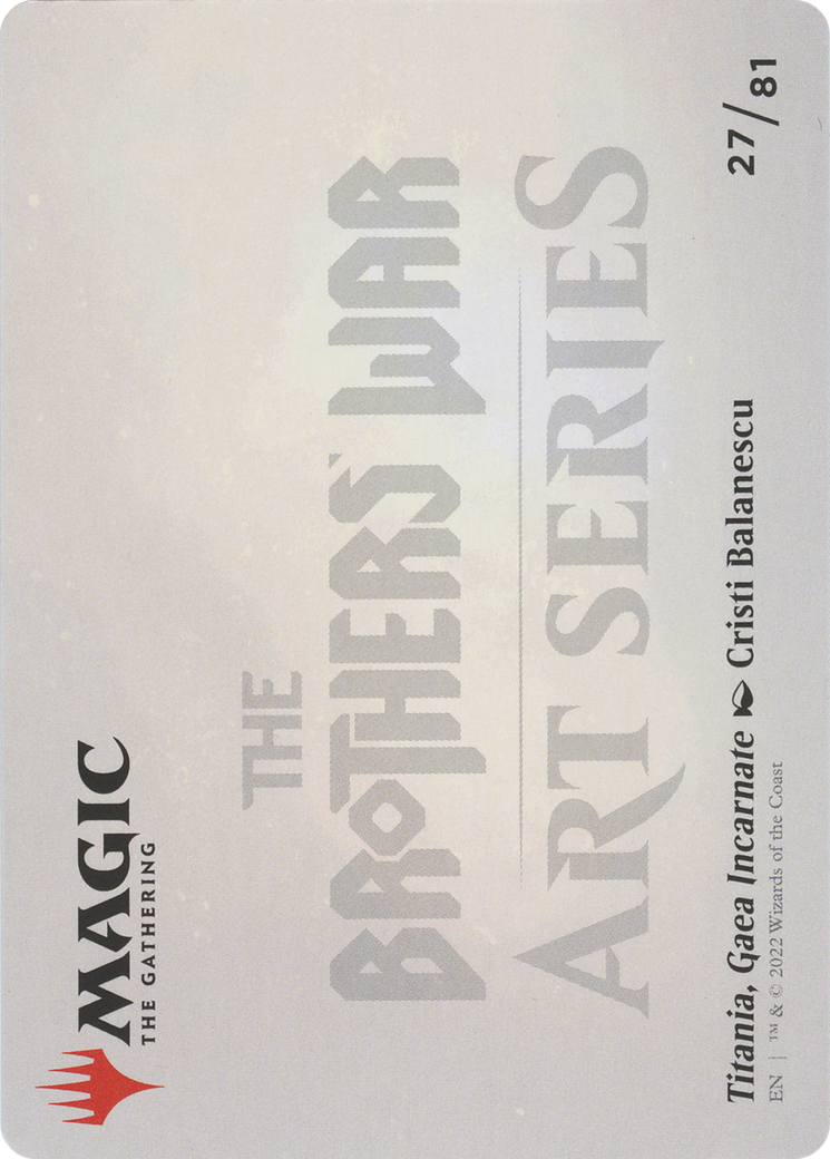 Titania, Gaea Incarnate // Titania, Gaea Incarnate (ABRO-027) - The Brothers' War Art Series (Borderless)