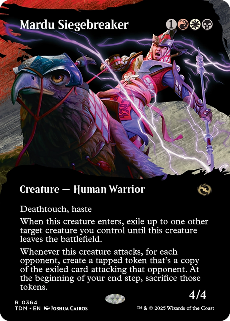 Mardu Siegebreaker (Borderless) (TDM-364) - Tarkir: Dragonstorm: (Showcase) (Borderless) Foil
