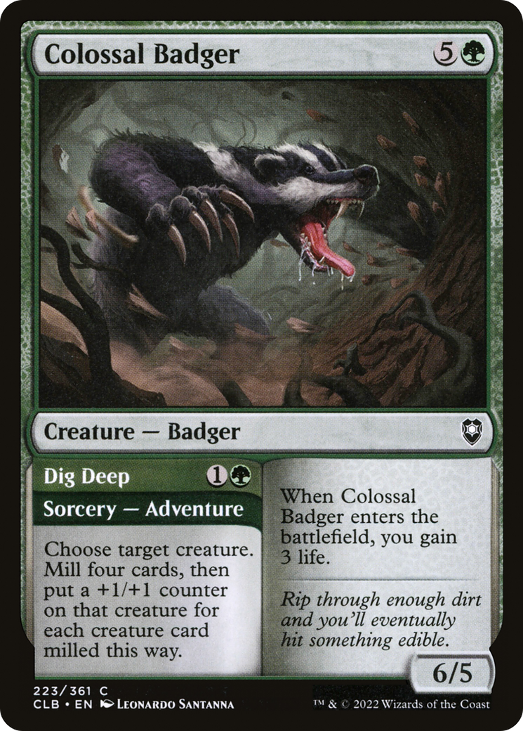 Colossal Badger (CLB-223) - Commander Legends: Battle for Baldur's Gate