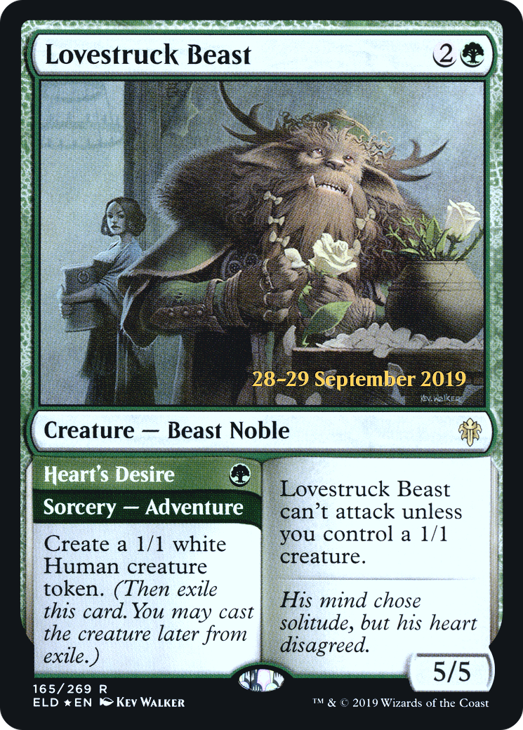 Lovestruck Beast (PRE-165) - Throne of Eldraine Promos Foil