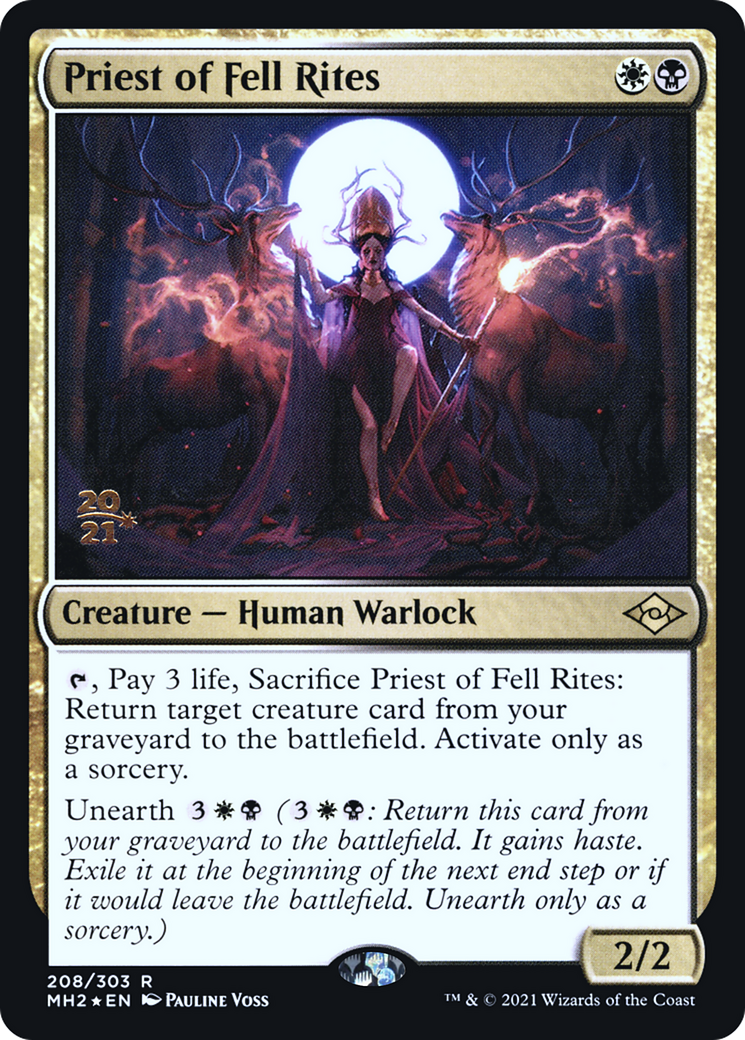 Priest of Fell Rites (PRE-208) - Modern Horizons 2 Promos Foil