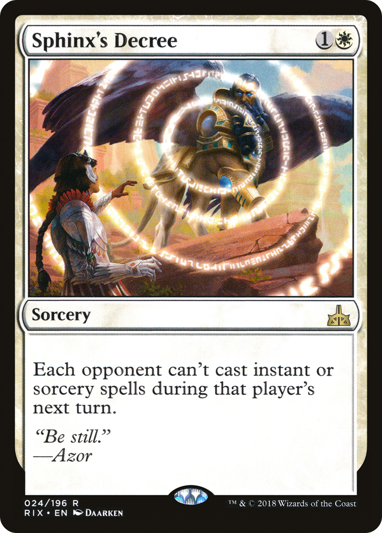 Sphinx's Decree (RIX-024) - Rivals of Ixalan