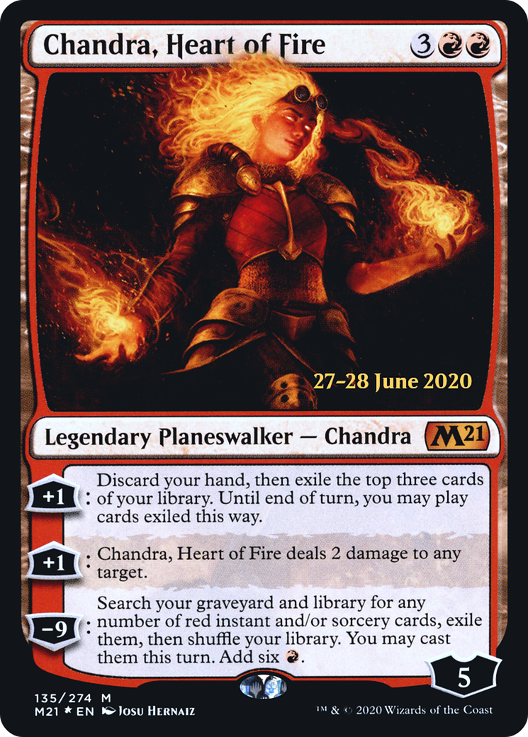 Chandra, Heart of Fire (PRE-135) - Core Set 2021 Promos Foil