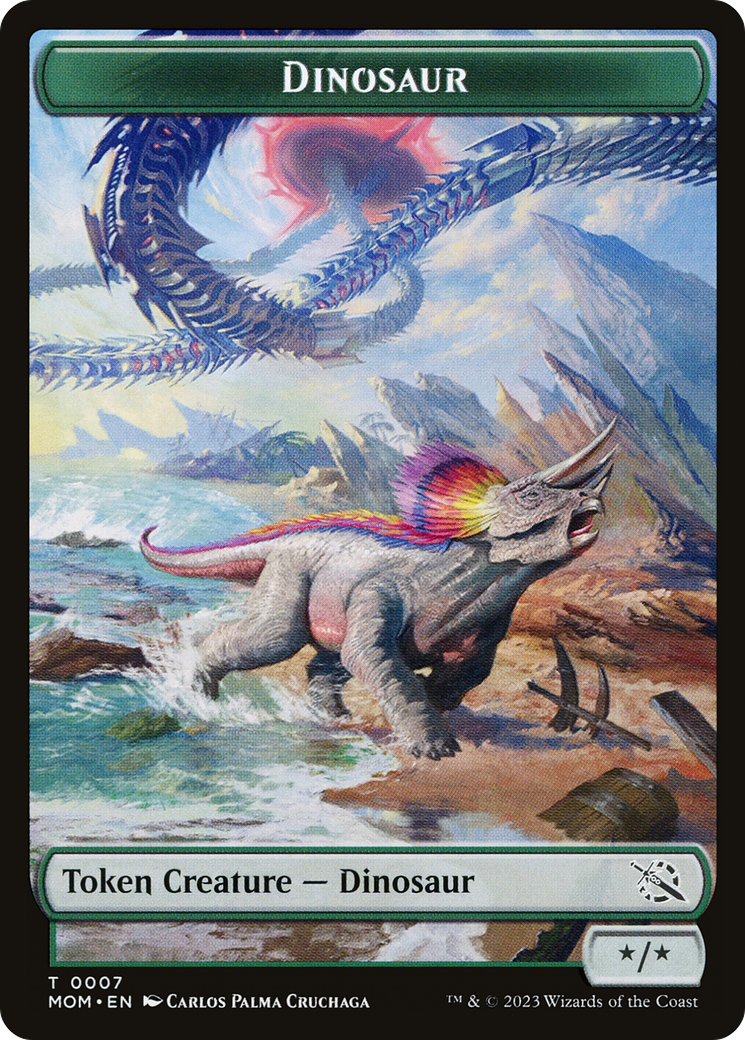 Dinosaur (TMOM-007) - March of the Machine Tokens Foil