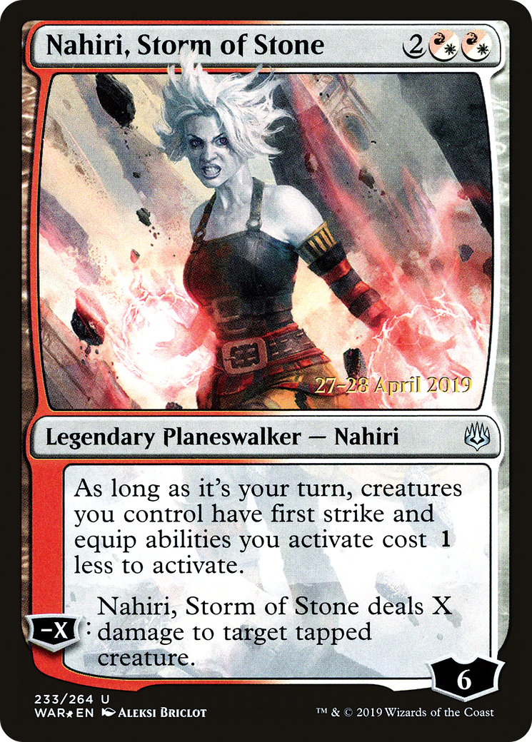 Nahiri, Storm of Stone (PRE-233) - War of the Spark Promos Foil