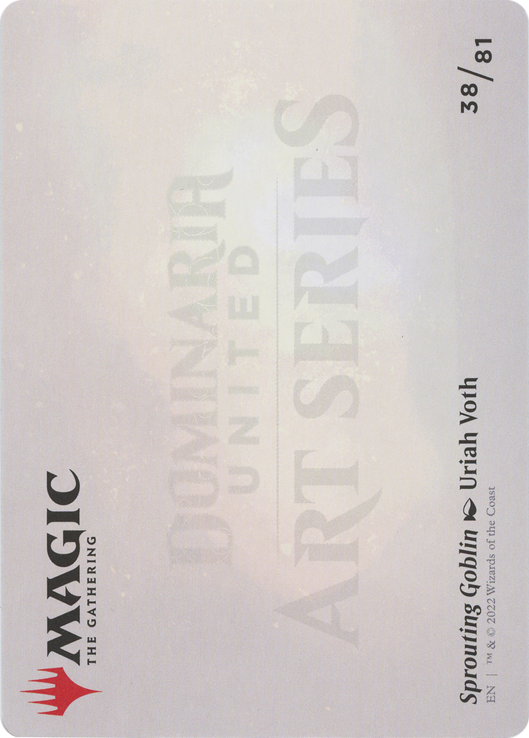 Sprouting Goblin // Sprouting Goblin (ADMU-038) - Dominaria United Art Series (Borderless) Foil
