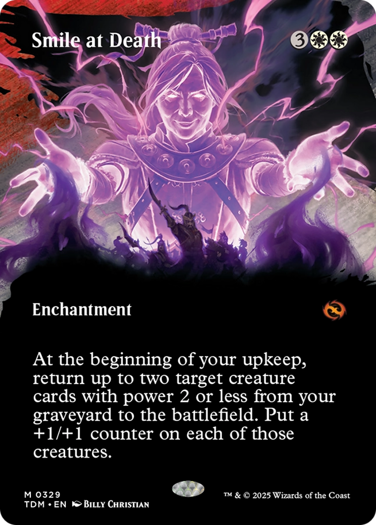 Smile at Death (Borderless) (TDM-329) - Tarkir: Dragonstorm: (Showcase, enchantment) (Borderless)