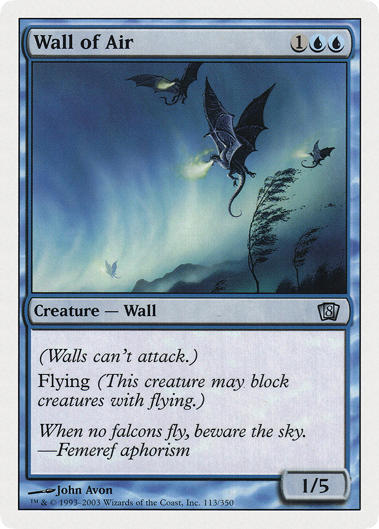 Wall of Air (8ED-113) - 8th Edition Foil