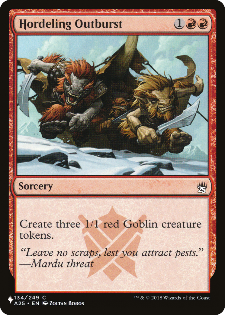 Hordeling Outburst (LIST-134/249) - The List