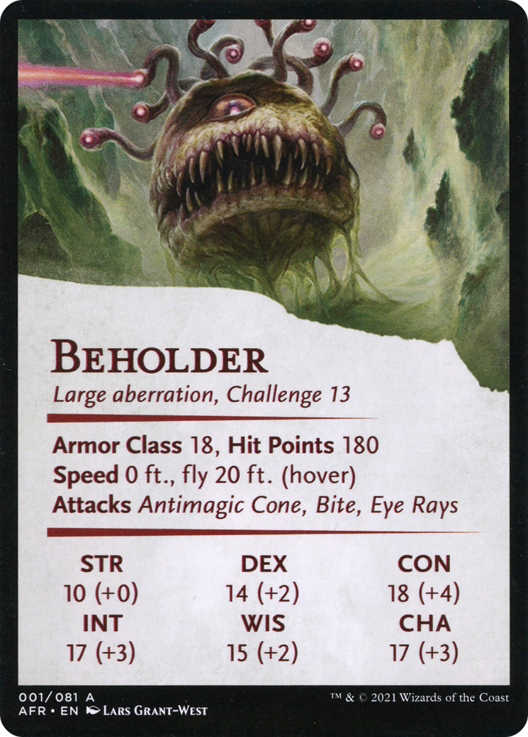 Baleful Beholder // Beholder (AAFR-001) - Adventures in the Forgotten Realms Art Series (Borderless) Foil