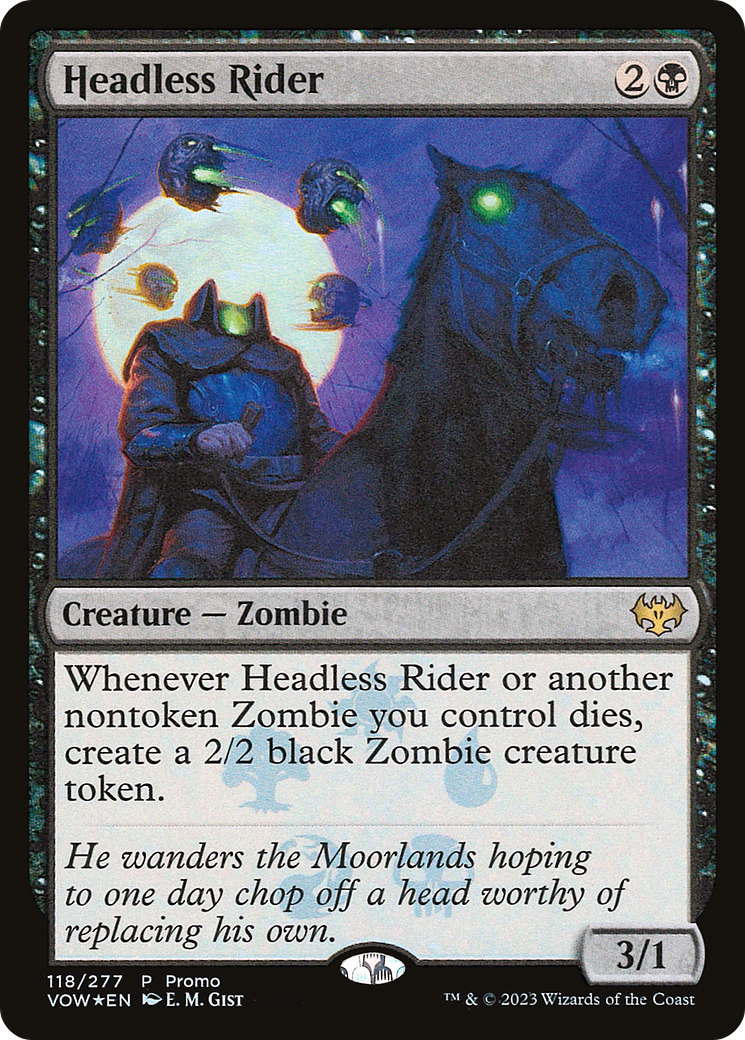 Headless Rider (MEDIA-118) - Innistrad: Crimson Vow Promos Foil