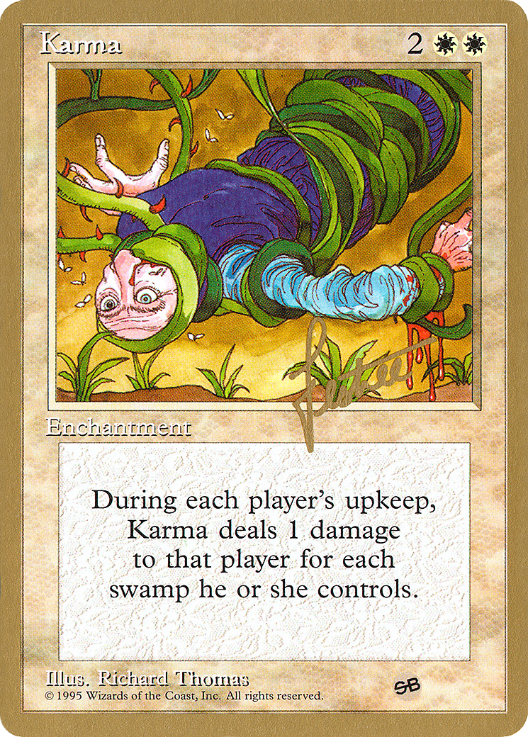 Karma - 1996 Bertrand Lestree (4ED) (SB) (WCD-) - Pro Tour Collector Set