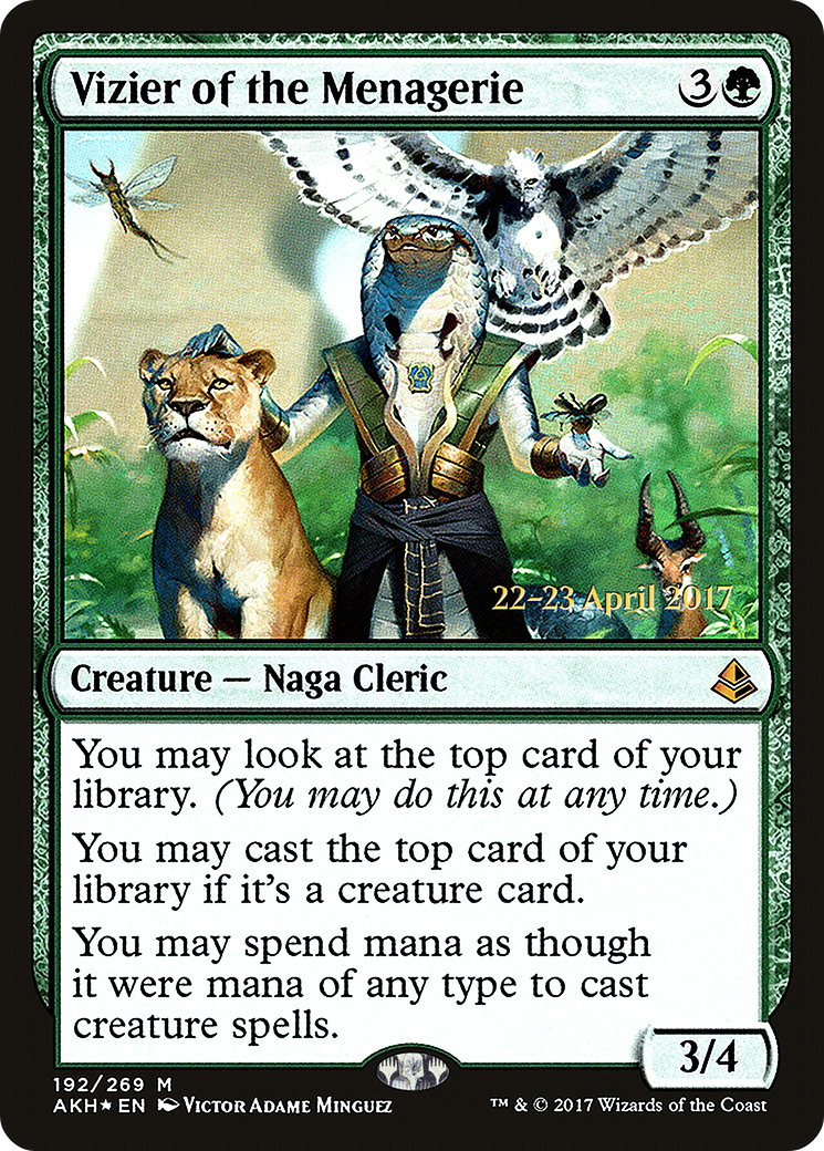 Vizier of the Menagerie (PRE-192) - Amonkhet Promos Foil