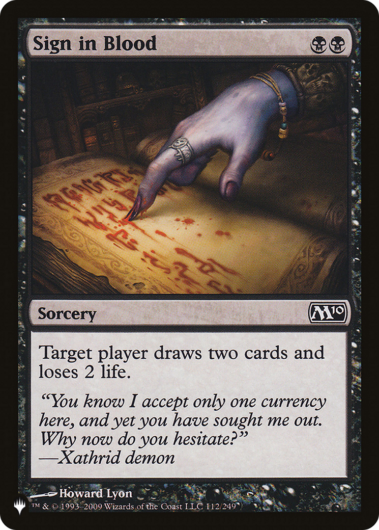 Sign in Blood (M10) (LIST-112/249) - The List