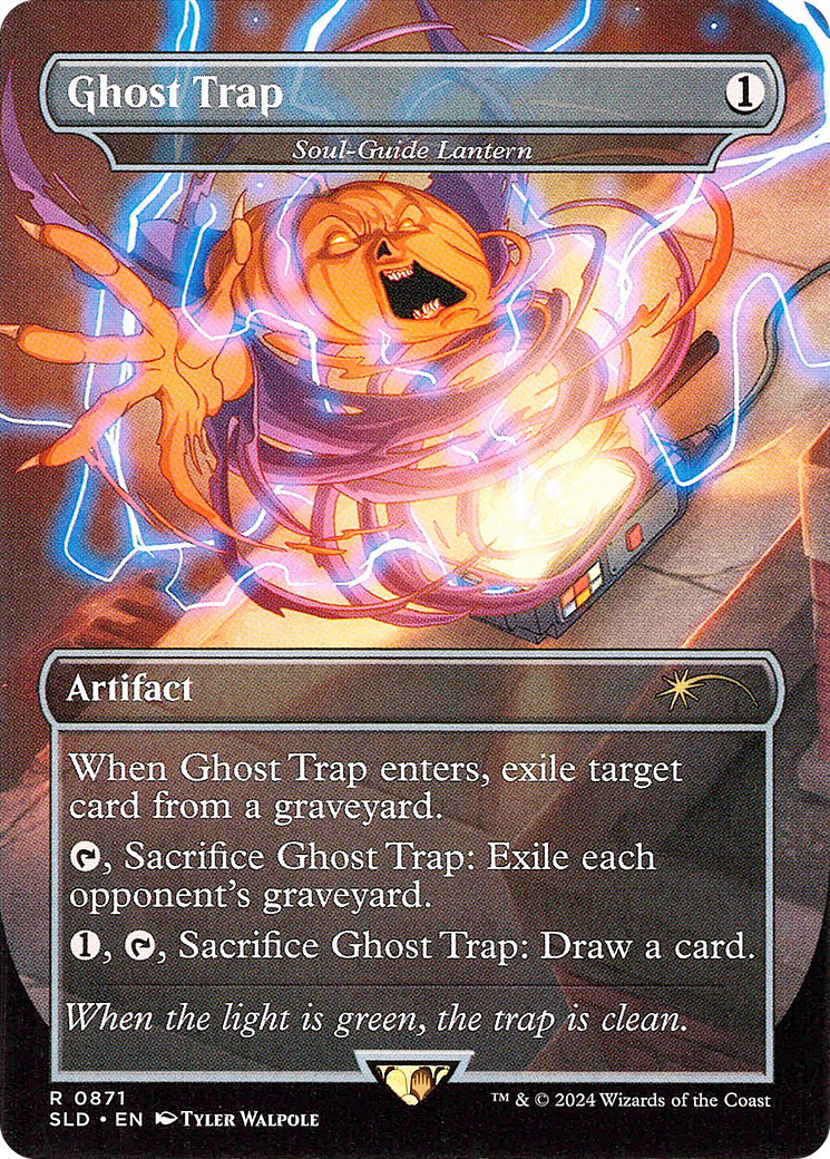 Ghost Trap - Soul-Guide Lantern (Rainbow Foil) (SLD-871) - Secret Lair Drop / Ghost Trap (Borderless) Foil