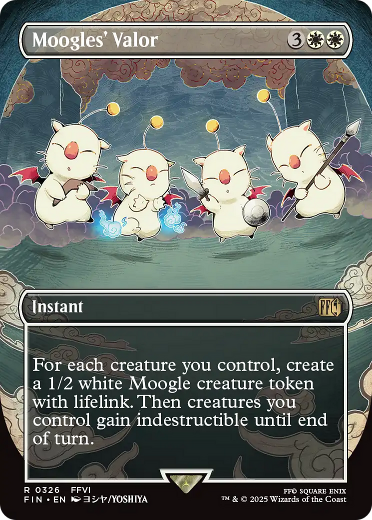 Moogles' Valor (Borderless) (FIN-326) - FINAL FANTASY (Borderless) Foil