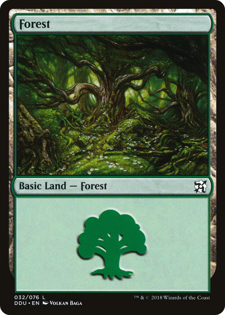 Forest (32) (DDU-032) - Duel Decks: Elves vs. Inventors