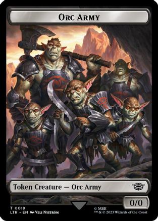 Orc Army (0018) // Food (0022) Double-Sided Token (Surge Foil) (LTR-18 // 22) - The Lord of the Rings: Tales of Middle-earth Foil