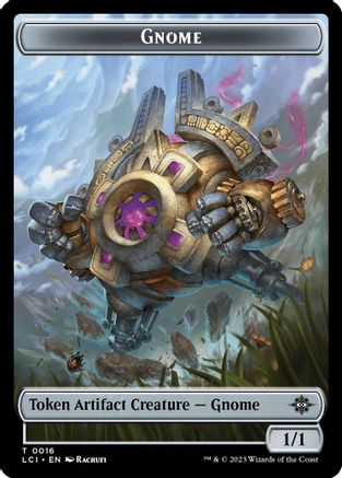 Gnome // Gnome Soldier Double-Sided Token (LCI-16 // 3) - The Lost Caverns of Ixalan Foil