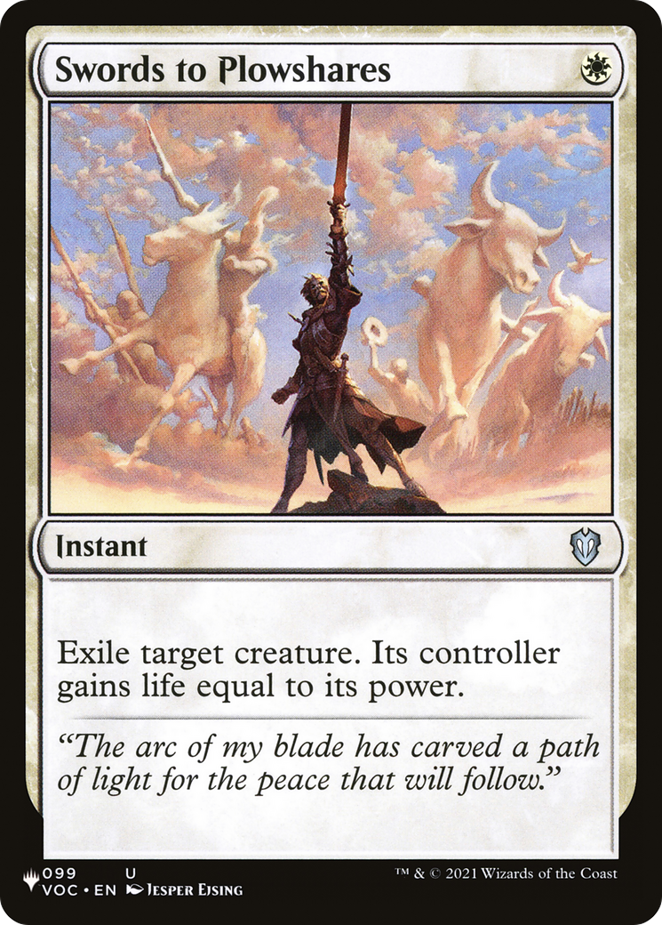 Swords to Plowshares (VOC) (LIST-099) - The List