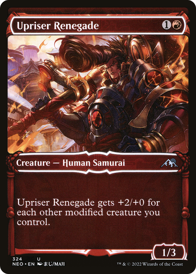 Upriser Renegade (Showcase) (NEO-324) - Kamigawa: Neon Dynasty: (Showcase) Foil
