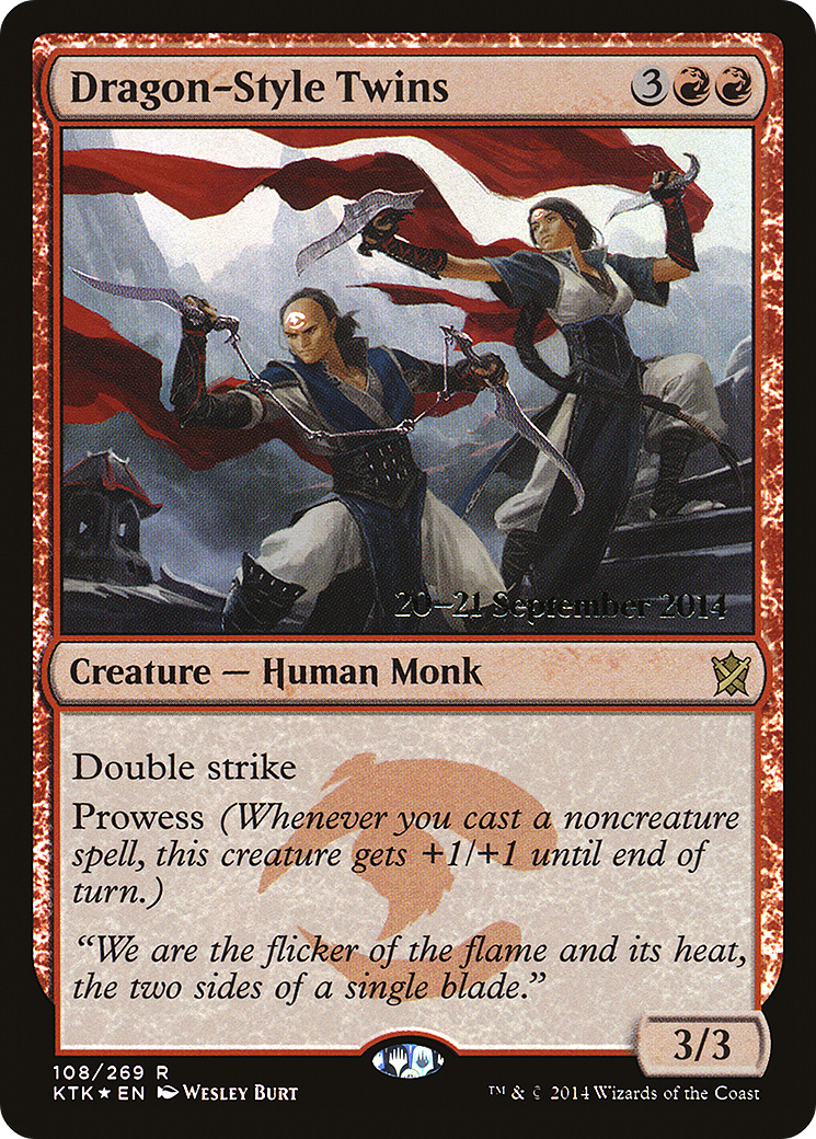 Dragon-Style Twins (PRE-108) - Khans of Tarkir Promos Foil